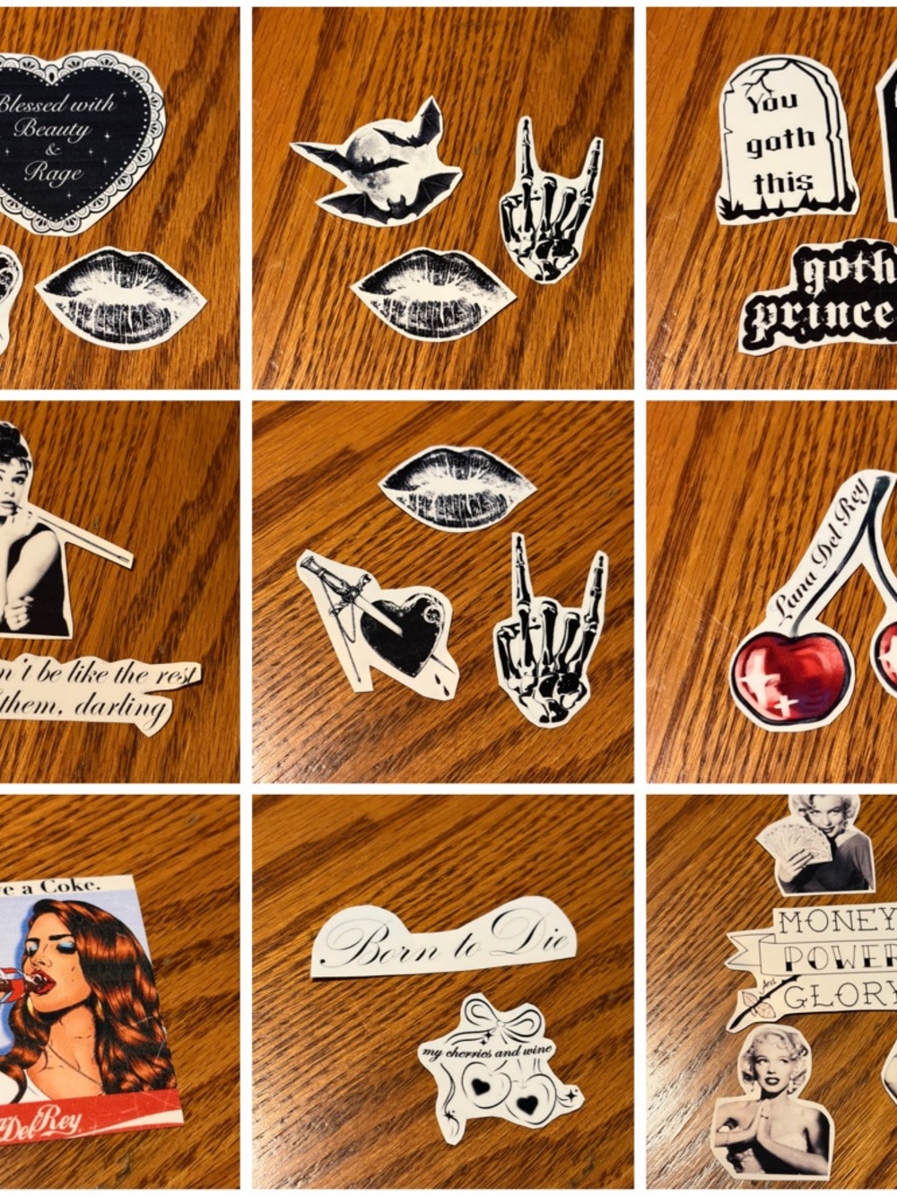 Glossy waterproof custom stickers